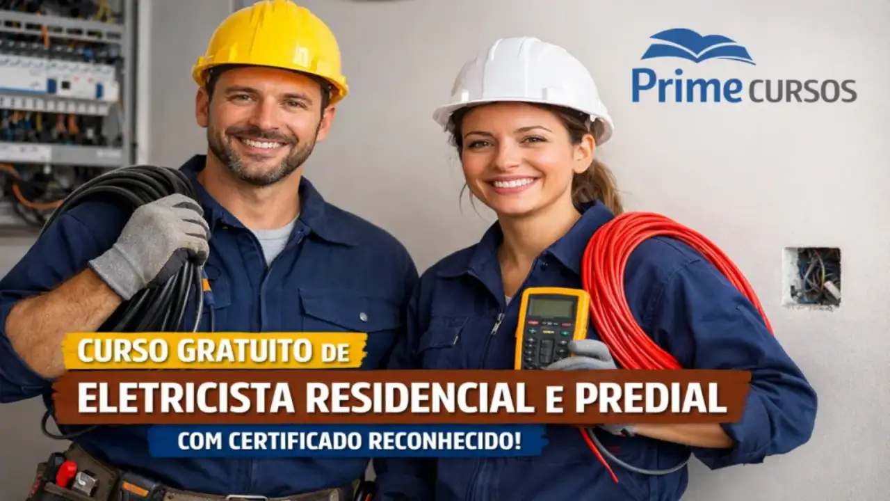 Curso de eletricista online gratuito com aplicações práticas de rotinas reais de instalação e manutenção elétrica de tomadas, lâmpadas, eletrodutos, disjuntores, aterramento, interruptores, dimmers e mais, para quem deseja trabalhar na construção civil