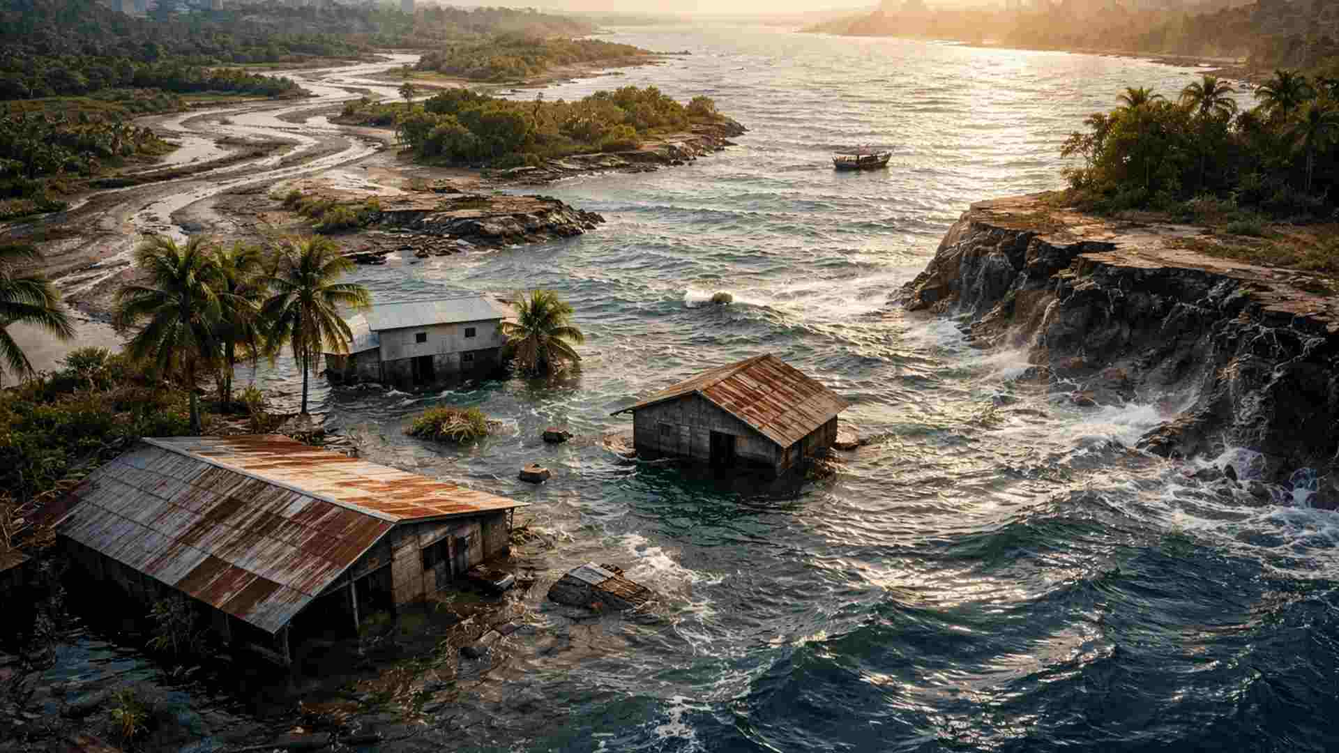 Estudo revela que muitos deltas afundam mais rápido do que o nível do mar, aumentando riscos de inundações e intrusão salina.