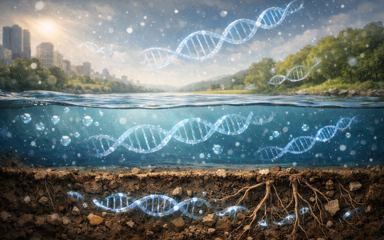 Cientistas descobrem que o DNA humano está espalhado pelo ar, terra e água em quase todos os lugares, um avanço que pode revolucionar ciência e forense, mas levanta preocupações éticas sobre privacidade.