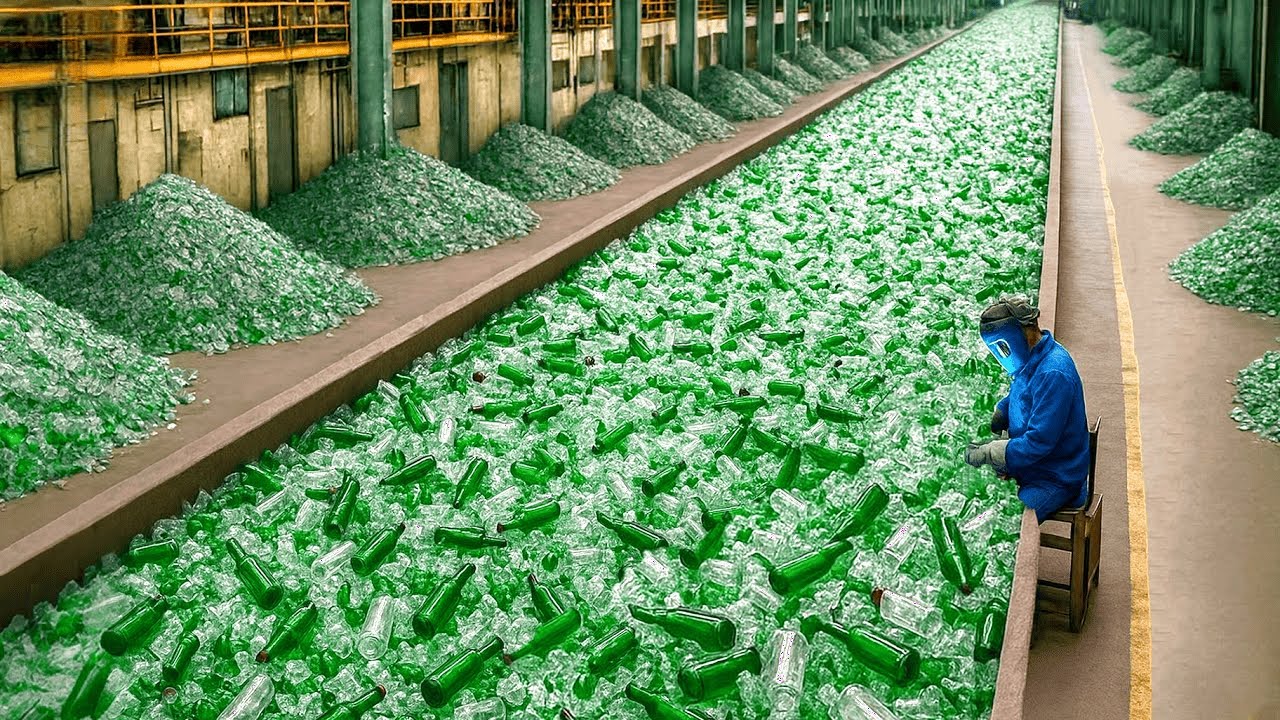 Como 130 milhões de toneladas de vidro quebrado viram vidro novo todos os anos: o processo industrial que recicla garrafas infinitamente, economiza até 40% de energia e transforma lixo eterno em matéria-prima perfeita
