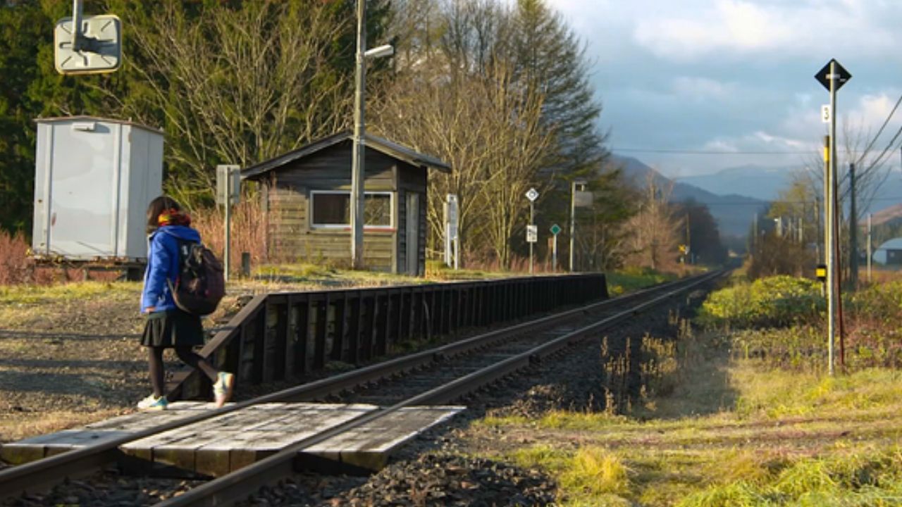Estação no Japão permaneceu aberta para garantir que uma estudante chegasse à escola durante a reestruturação ferroviária. (Imagem: Ilustração/Divulgação/Twitter/@foxnumber6)