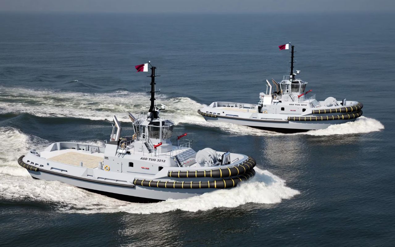 O Qatar firmou contrato com a Damen para receber dois rebocadores ASD Tug 3212, ampliando a capacidade de apoio naval e reforçando sua estratégia de modernização marítima.