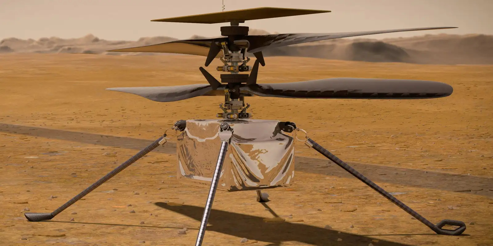 Desafiando uma atmosfera 100 vezes mais rarefeita que a da Terra, o Ingenuity voou em Marte, realizou 72 missões e provou que helicópteros podem explorar outro planeta mesmo onde o ar mal existe