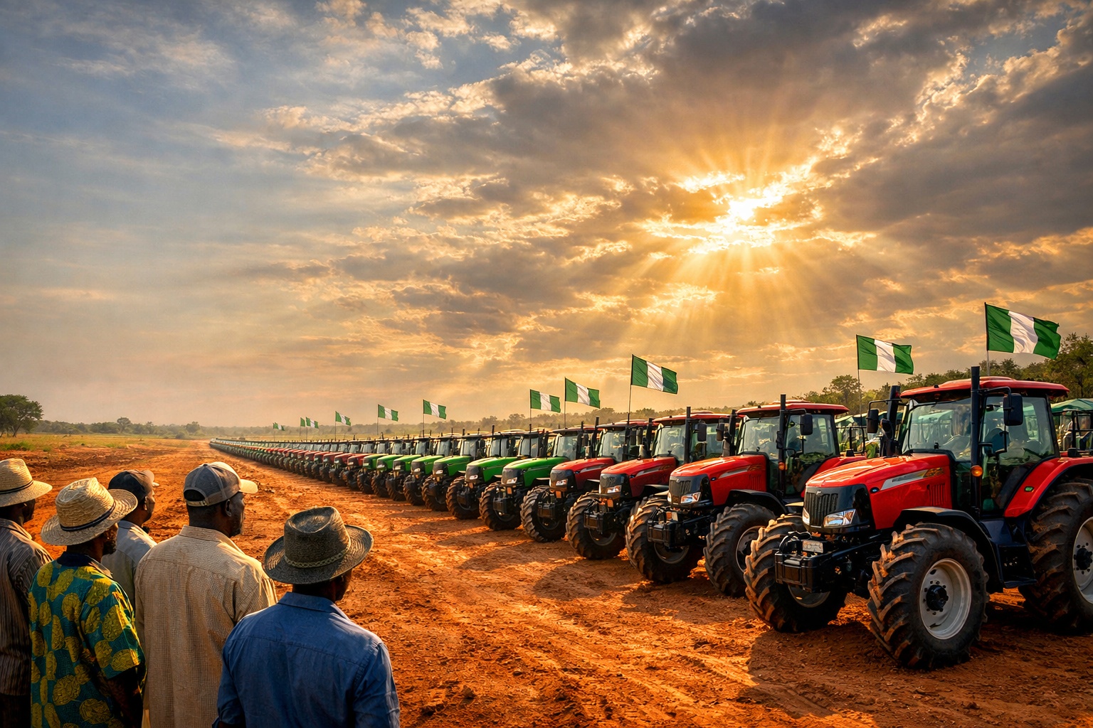 Nigéria surpreende o mundo e distribui 2 mil tratores a produtores rurais: programa nacional de mecanização agrícola entrega máquinas pesadas, amplia produtividade no campo e marca uma das maiores ações públicas de modernização rural da África
