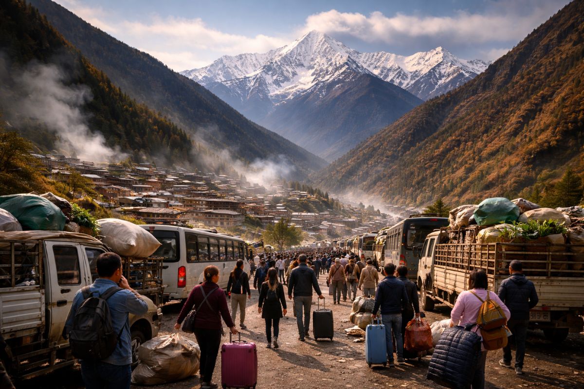 Deqin vive contagem regressiva de 3 meses. Mudança a 100 km, dilemas para quem depende de cogumelos e cordyceps, e o turismo que insiste por causa da montanha Meili.