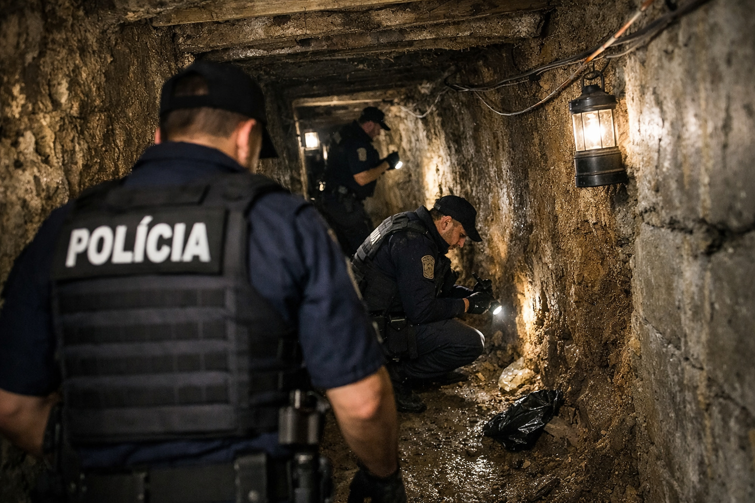 operação policial descobre túnel secreto em Montevidéu