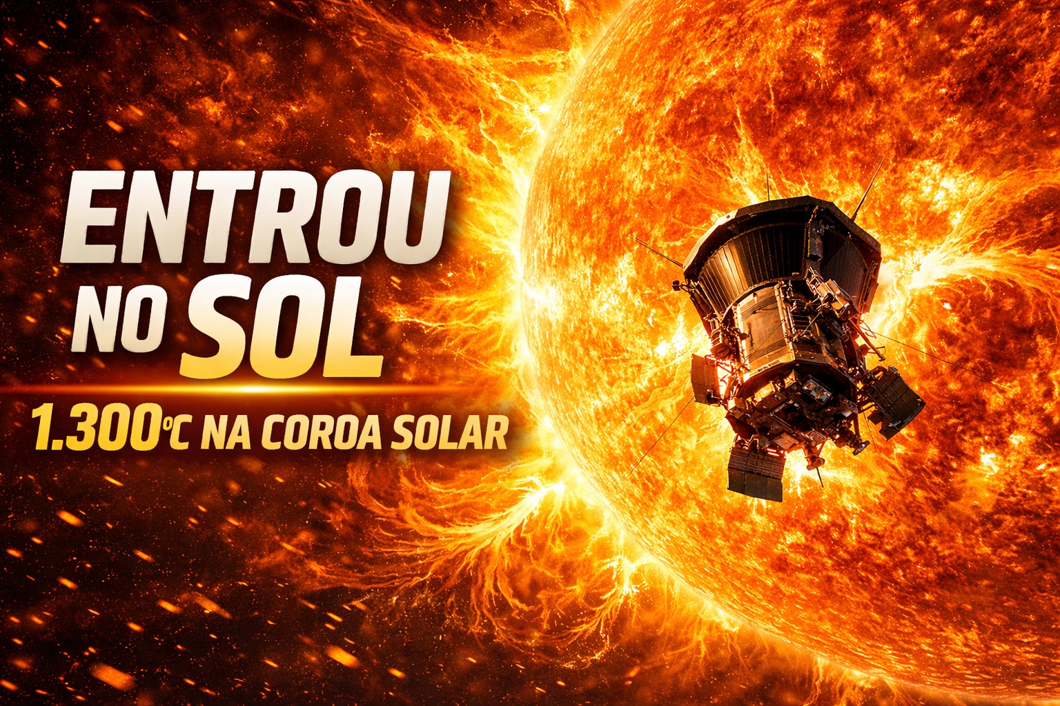 A sonda da NASA que entrou na coroa solar, "tocou" o Sol a milhões de quilômetros por hora e coletou dados inéditos sobre tempestades capazes de afetar satélites, redes elétricas e a própria Terra