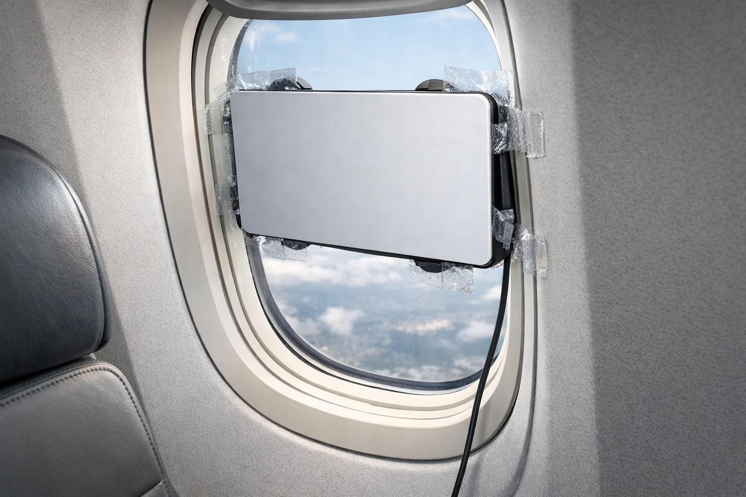 Passageiro usando antena Starlink com powerbank proibido em voo comercial levanta alerta de segurança aérea