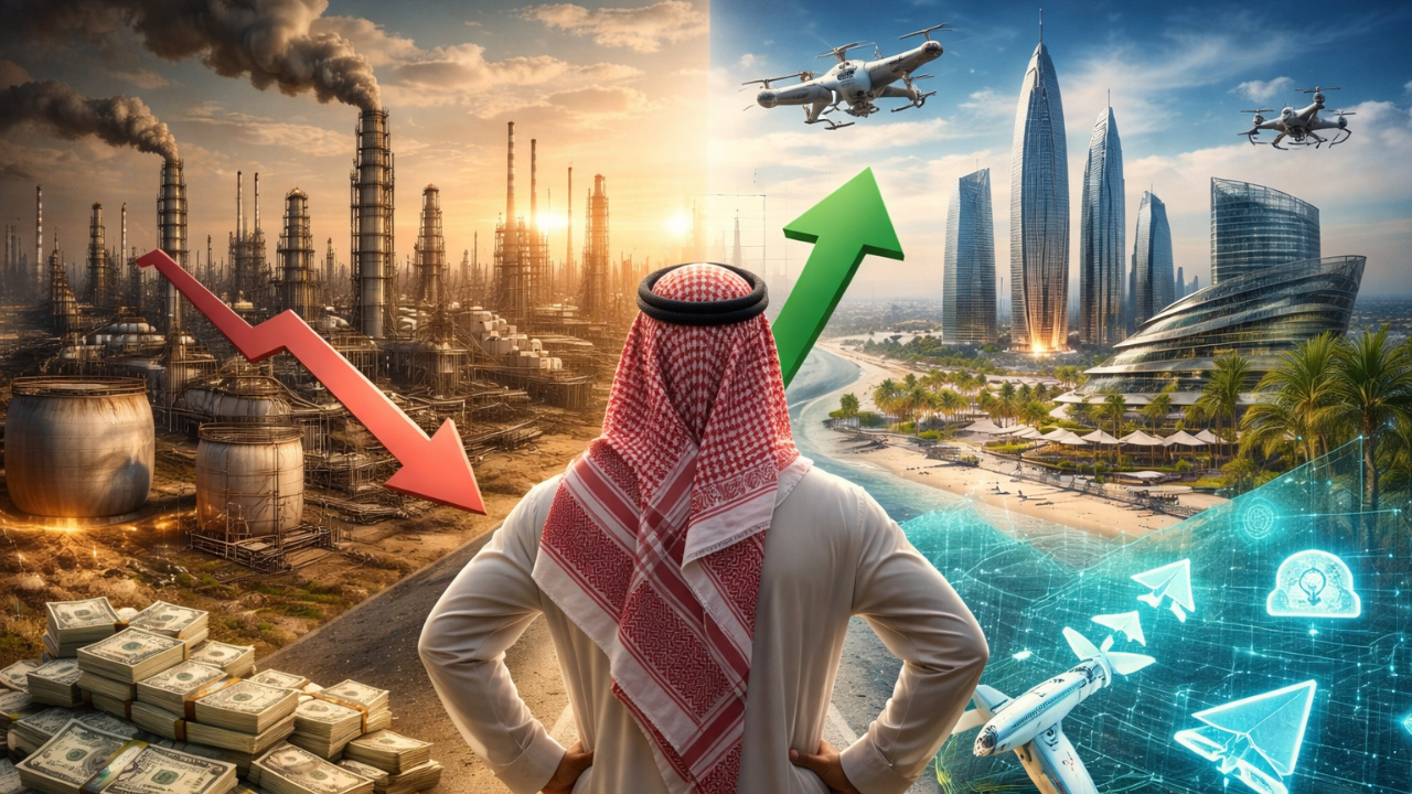 Pressionada pela queda nas receitas do petróleo, a Arábia Saudita revisa sua estratégia econômica e aposta em turismo, tecnologia e investimentos privados para evitar um rombo bilionário.