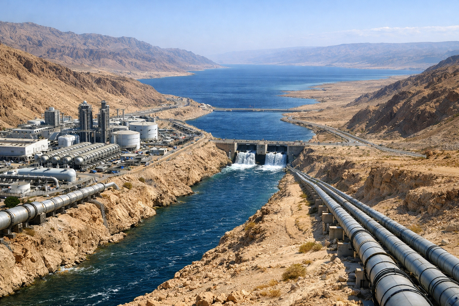 Projeto de dessalinização ligando Mar Vermelho ao Mar Morto para salvar lago milenar