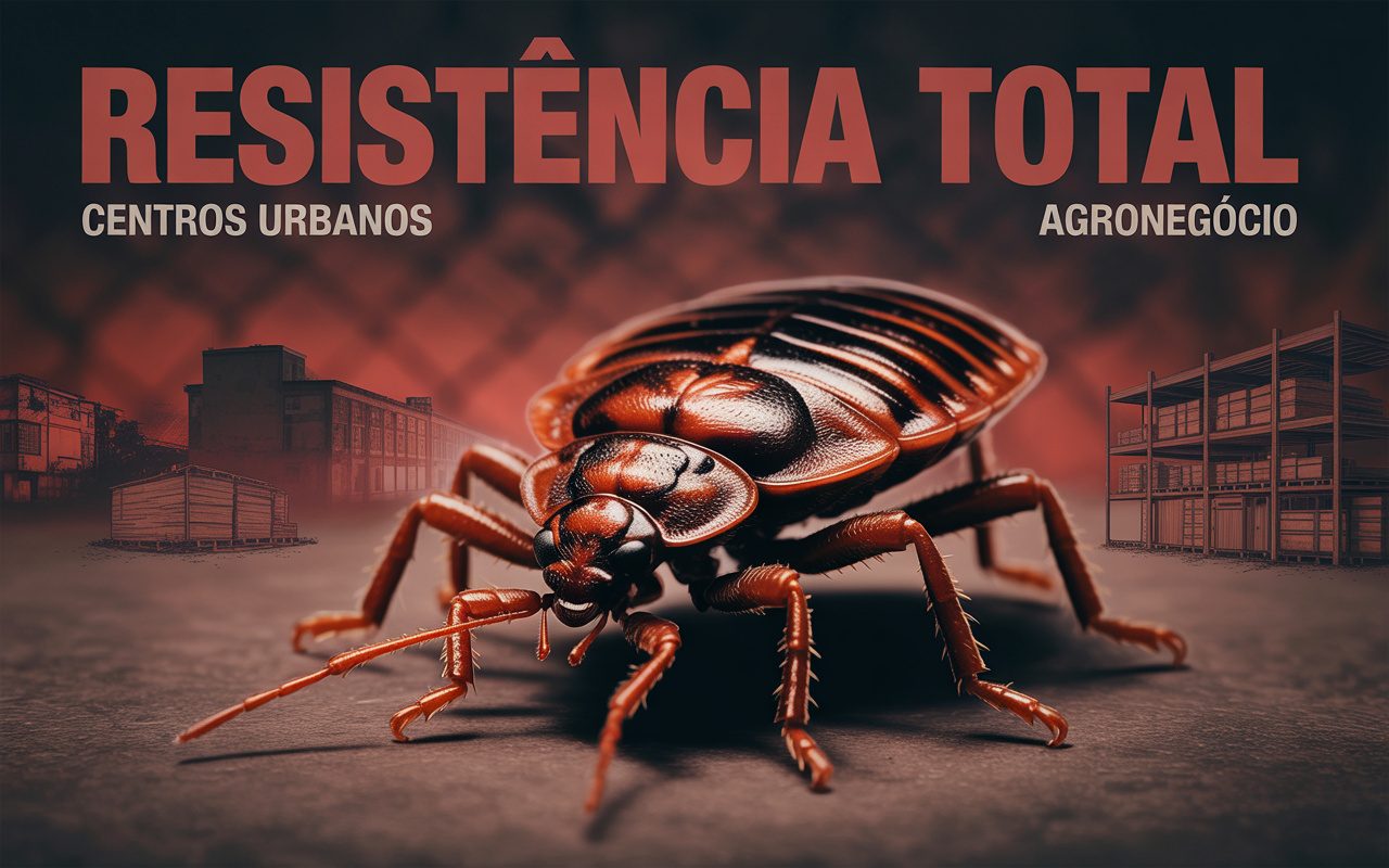 Percevejos desenvolvem resistência quase total a inseticidas, se espalham por centros urbanos e passam a ameaçar armazéns, alojamentos rurais e a cadeia logística do agronegócio