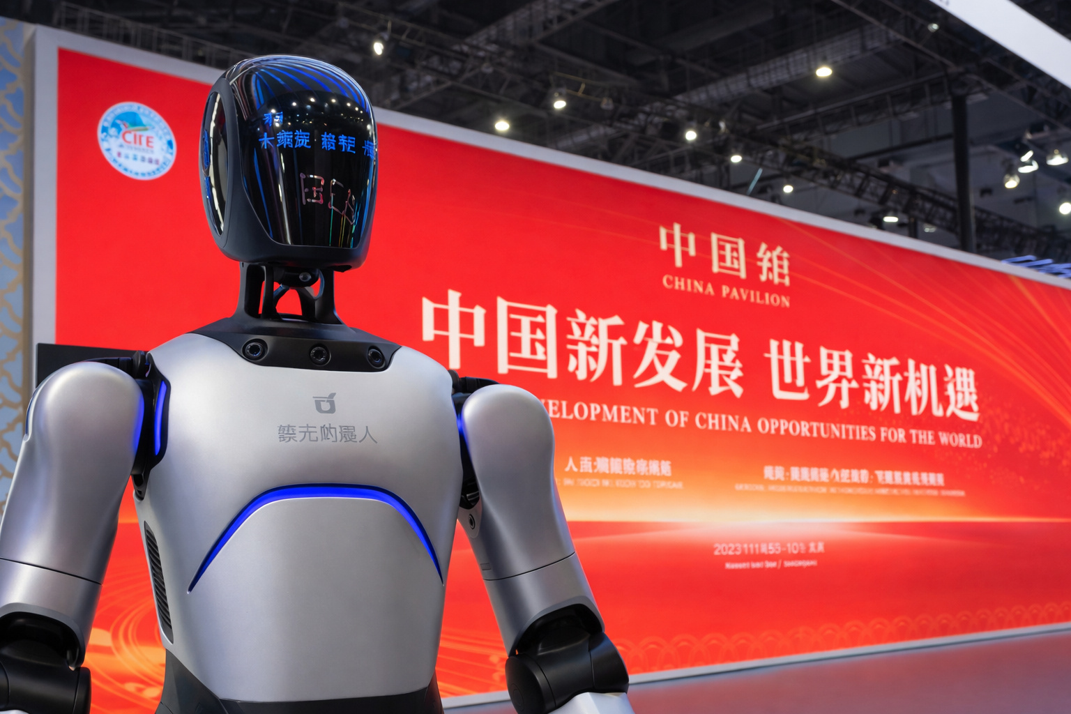 Robôs humanoides chineses se apresentando durante evento do Ano-Novo Chinês