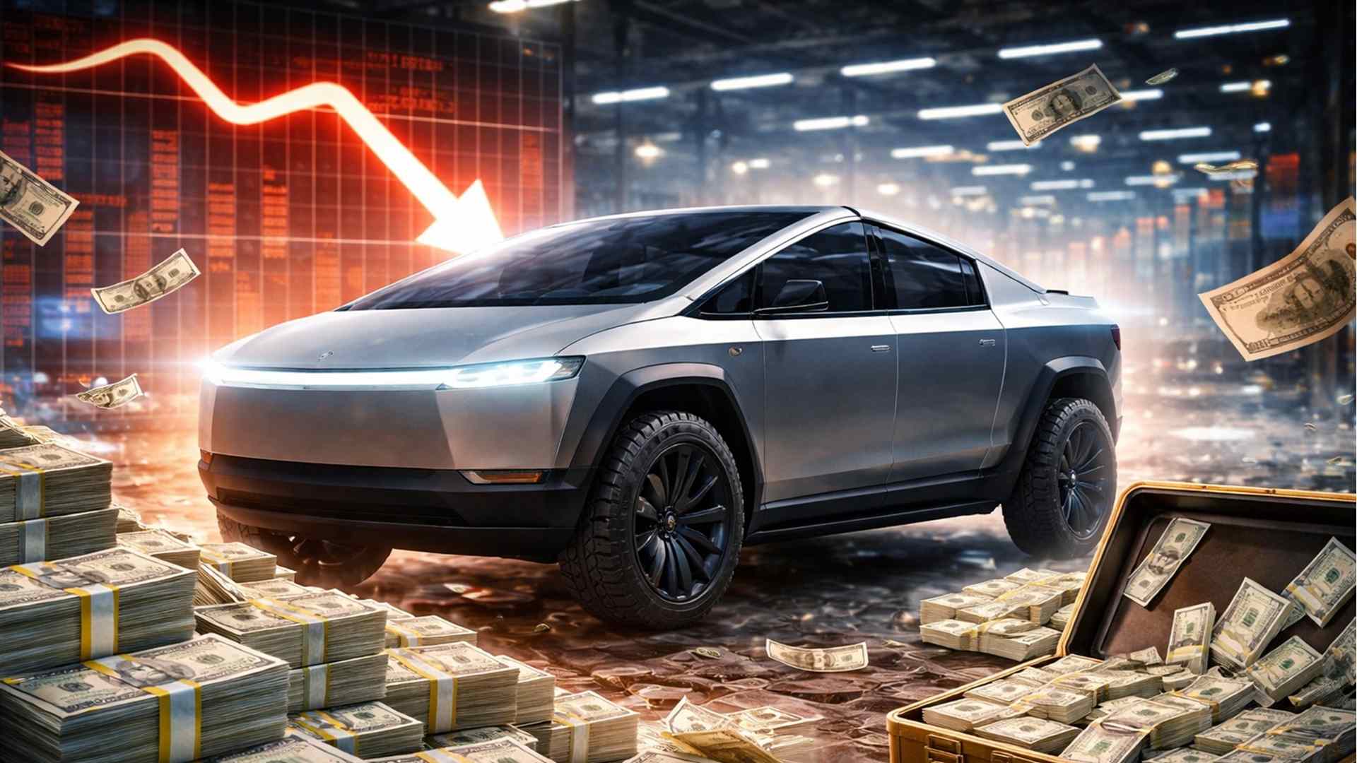 Contrato da Tesla ligado à Cybertruck cai de US$ 2,9 bilhões para US$ 7.386 após ajustes de produção e vendas fracas.