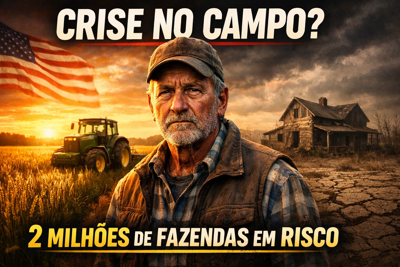 Fazendas nos EUA enfrentam crise de sucessão com agricultores de 58 anos em média, tentando evitar o colapso de 2 milhões de propriedades familiares e mantendo o país como maior exportador agrícola do mundo