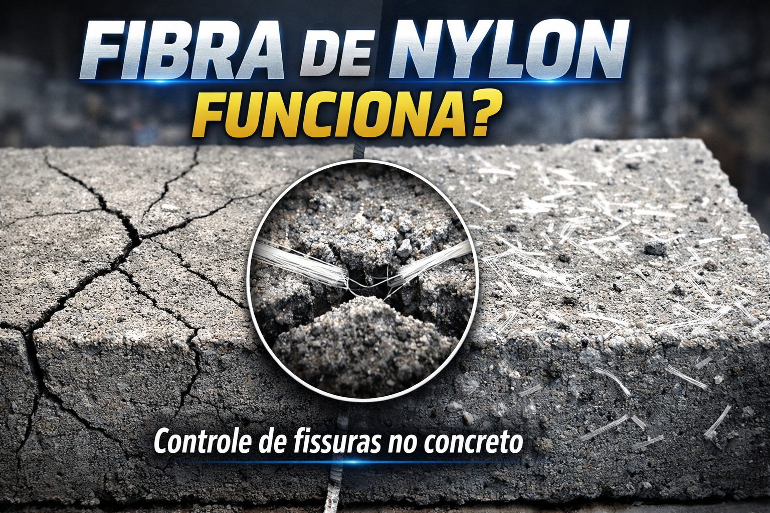 Adicionar fibra de nylon ao concreto realmente reduz fissuras por retração plástica? A técnica simples que tenta reproduzir o efeito das fibras industriais no controle microestrutural
