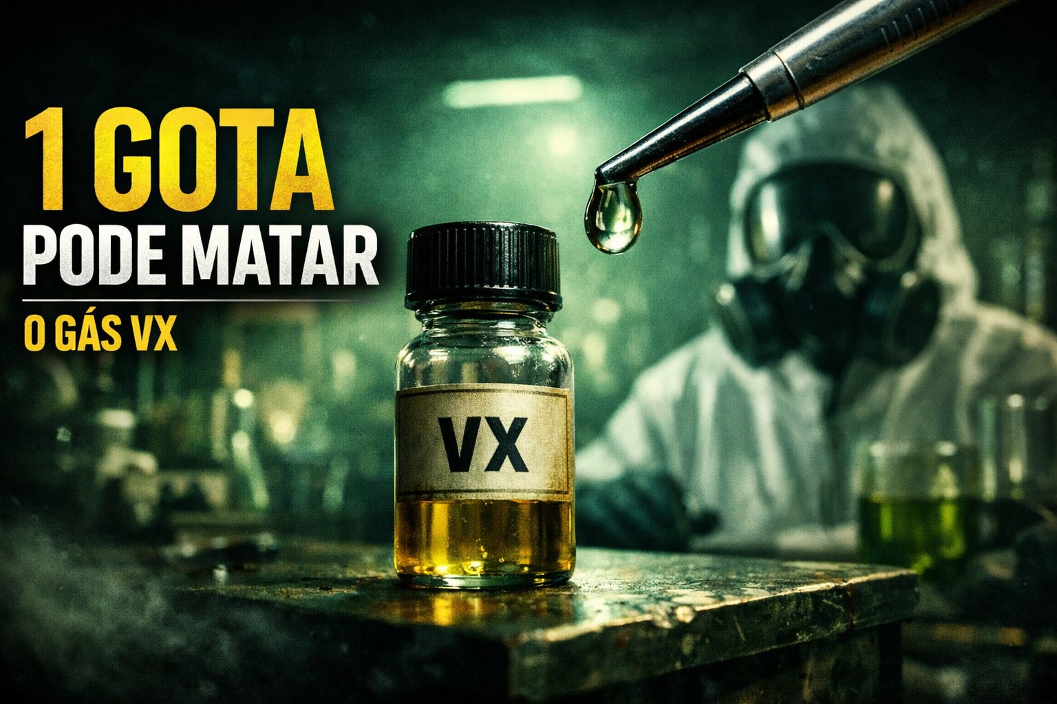 Criado por acidente em 1952 para matar insetos: Gás VX se tornou a arma mais mortal da história e mata com 1 gota na pele