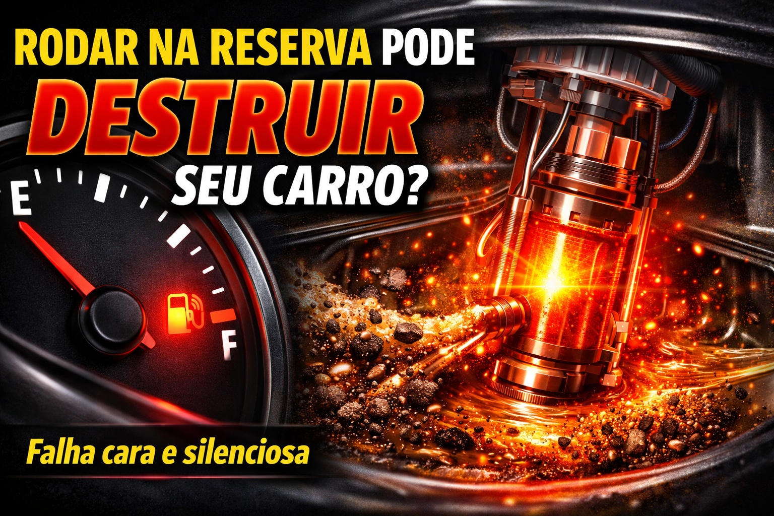Pouca gente sabe, mas rodar sempre na reserva força a bomba de combustível a trabalhar superaquecida, puxa impurezas do fundo do tanque, acelera o desgaste interno e pode antecipar uma das falhas mais caras do sistema de alimentação do carro