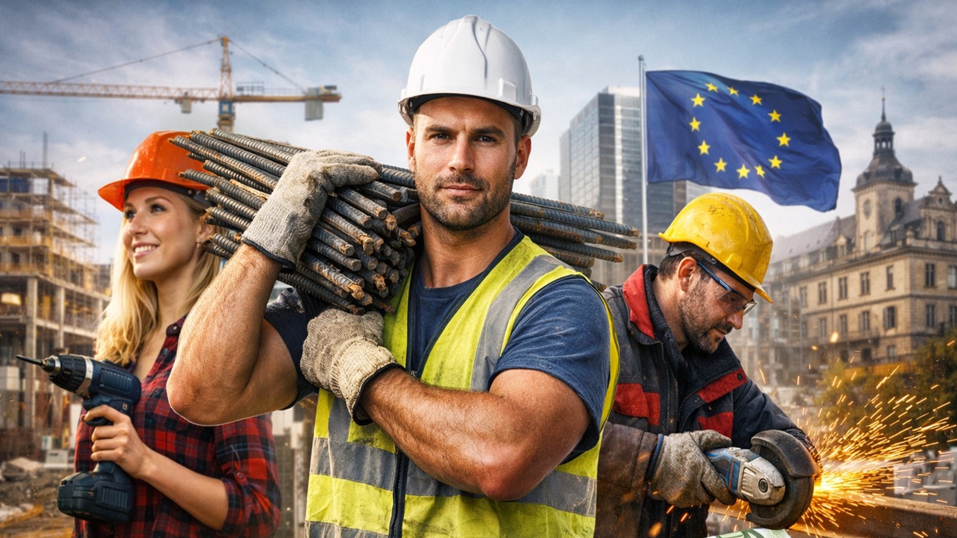 Europeus migram para polo econômico europeu atraídos por salários na construção civil acima de 1.350 euros semanais.