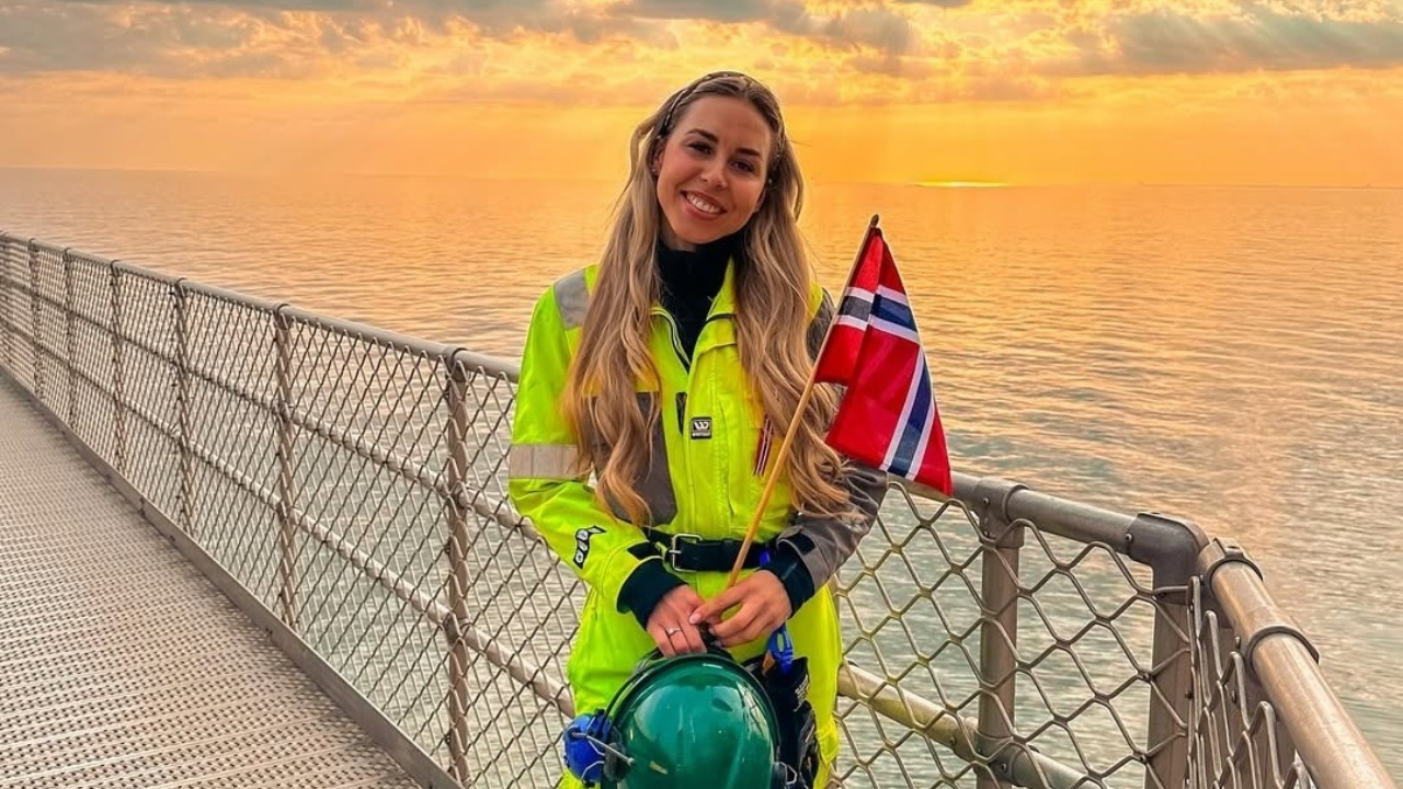 Uma norueguesa de 30 anos virou fenômeno ao revelar como trabalha em uma plataforma de petróleo, ganha até R$ 60 mil por mês e passa a maior parte do ano de folga.