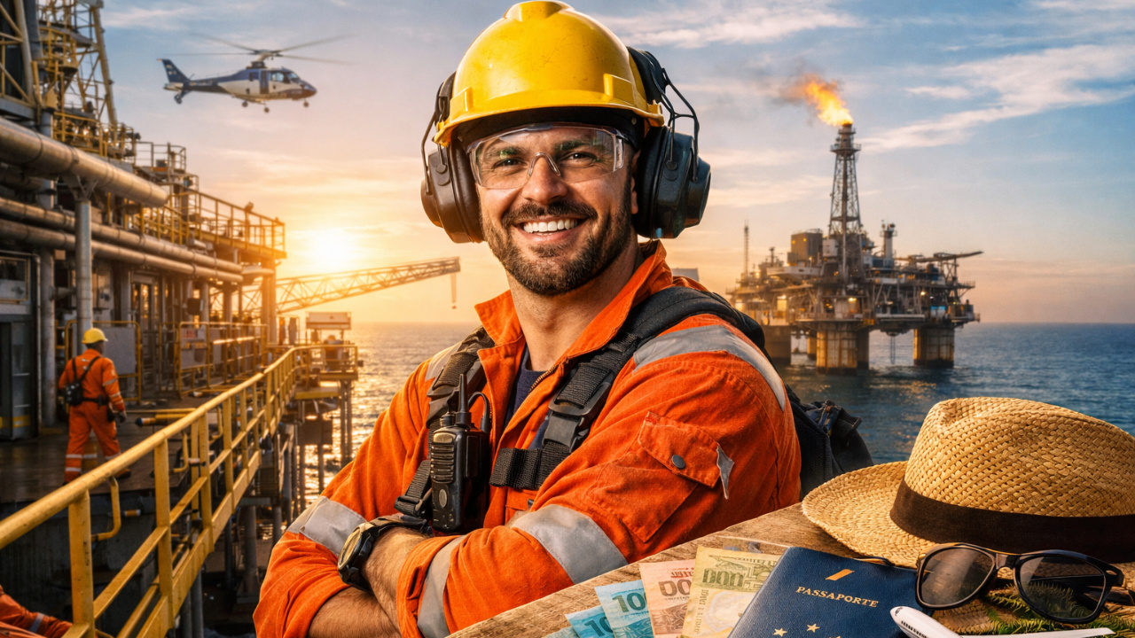 Descubra quanto ganha quem trabalha em plataforma de petróleo, quais são os cargos mais bem pagos, os benefícios envolvidos e por que o regime de escala pode garantir até seis meses de folga por ano.
