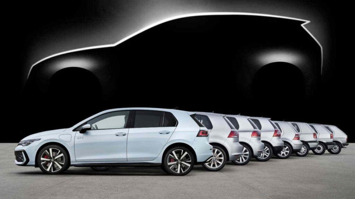 Volkswagen antecipa o Golf Mk9 elétrico com teaser e nova plataforma SSP. Hatch histórico entra na era dos carros elétricos. (Imagem: Reprodução/Vrum)
