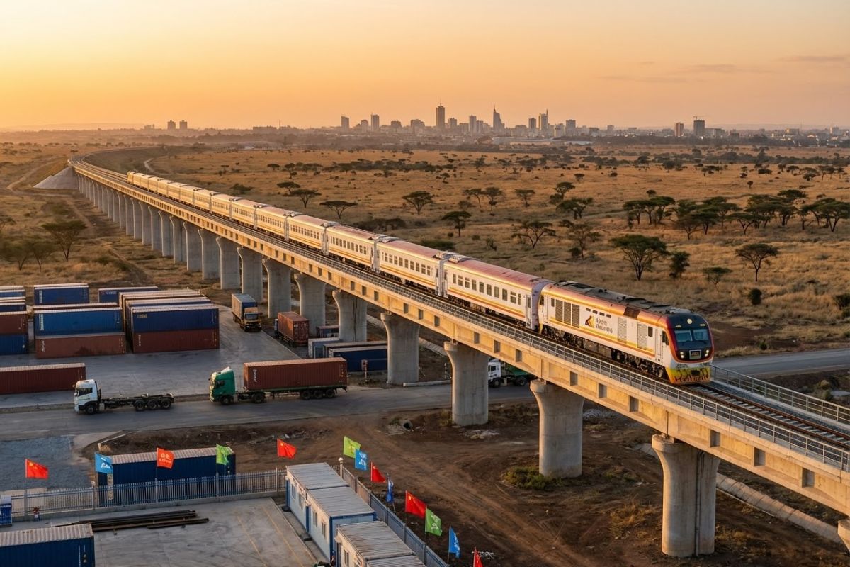 A ferrovia do Quênia financiada pela China entre Mombasa e Nairobi mudou a logística da África Oriental, mas abriu um debate duro sobre dívida, expansão regional e retorno econômico.