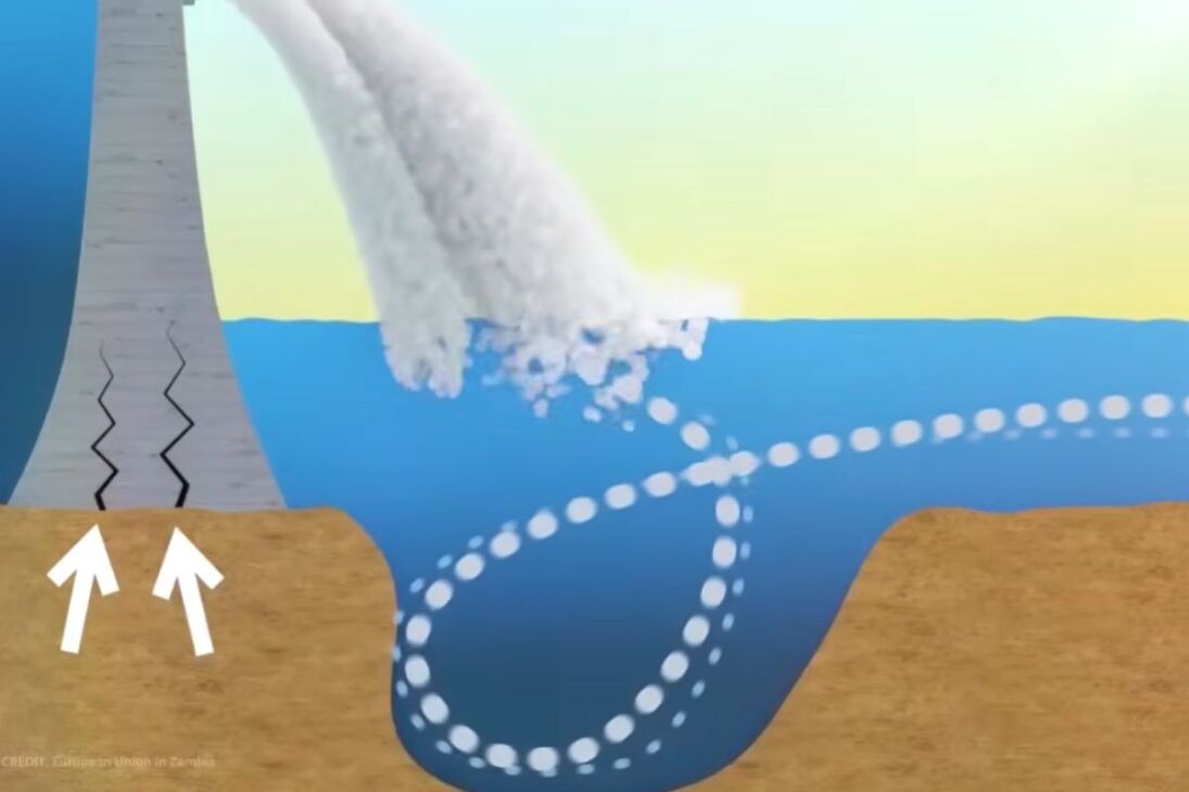 The Largest Dam in Africa in Kariba on the Zambezi River Suffers from Concrete and Erosion, Increasing Risk for Millions.