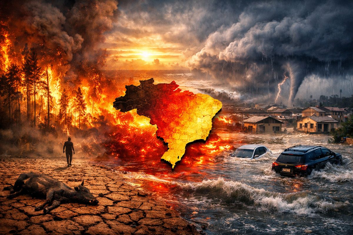El Niño e Pacífico Equatorial indicam calor persistente, seca severa no Norte/Nordeste e temporais frequentes no Sul em 2026.