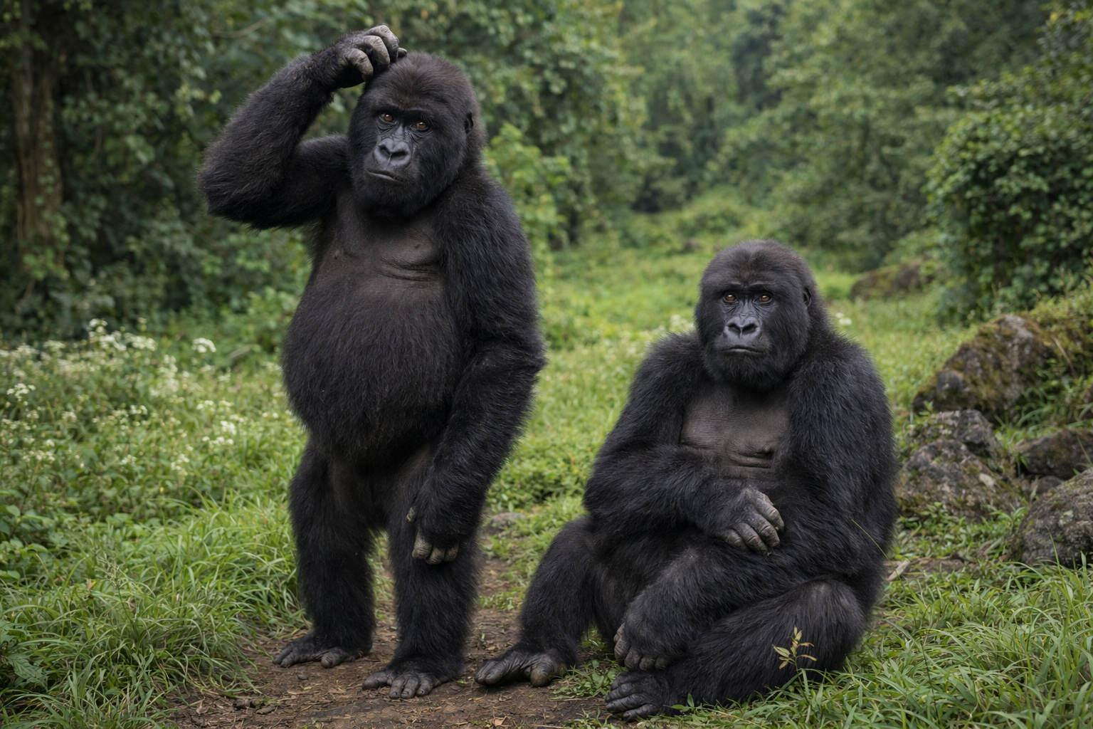 Após décadas à beira da extinção, população de gorilas-da-montanha ultrapassa 1.000 indivíduos na África Central e se torna um dos maiores sucessos de conservação da vida selvagem no planeta