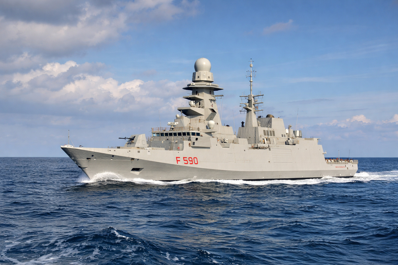 Com cerca de 6.700 toneladas, mísseis de cruzeiro, torpedos antissubmarino e radar multifuncional avançado, as fragatas classe FREMM tornaram-se uma das plataformas de guerra naval mais versáteis e exportadas do mundo