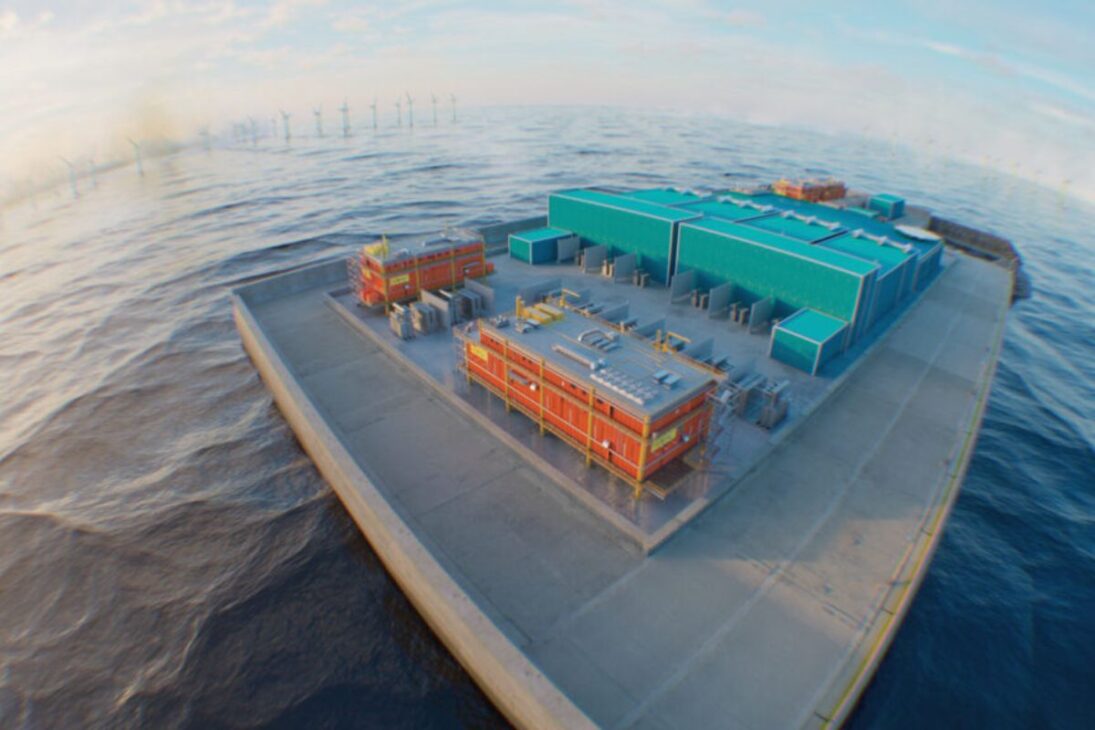 Billion-dollar artificial island in the North Sea uses offshore wind energy to redistribute electricity among European countries.