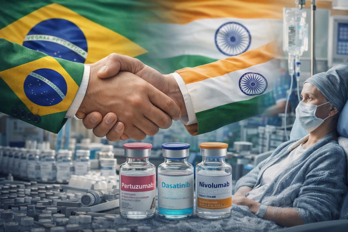 Investimento liga Índia e SUS para ampliar produção nacional de remédios contra câncer e reduzir custos no Brasil.
