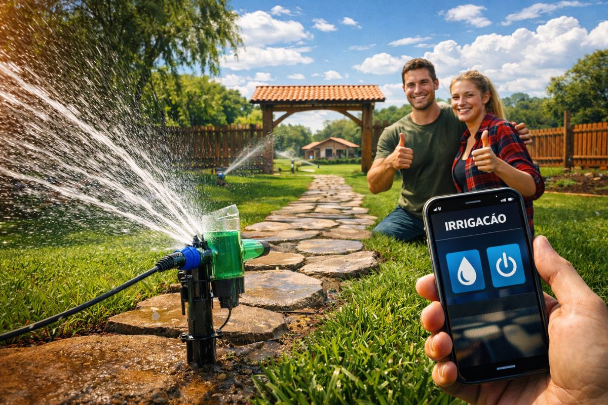 Casal mostra como transformou a entrada do sítio com caminho de pedras, gramado novo e sistema de irrigação automático usando peças baratas e criativas que podem (3)