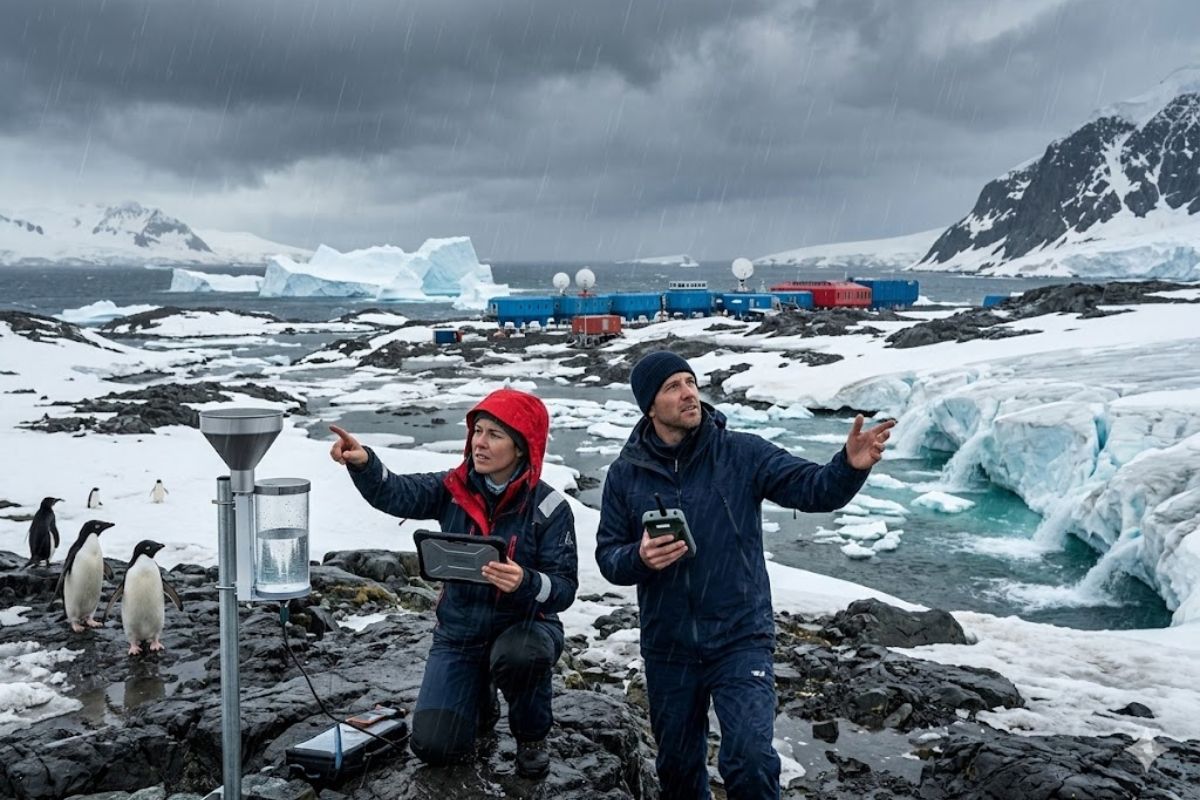 Antártida vê chuva ganhar espaço sobre neve, enfraquecer gelo e pressionar plataformas de gelo no continente polar.