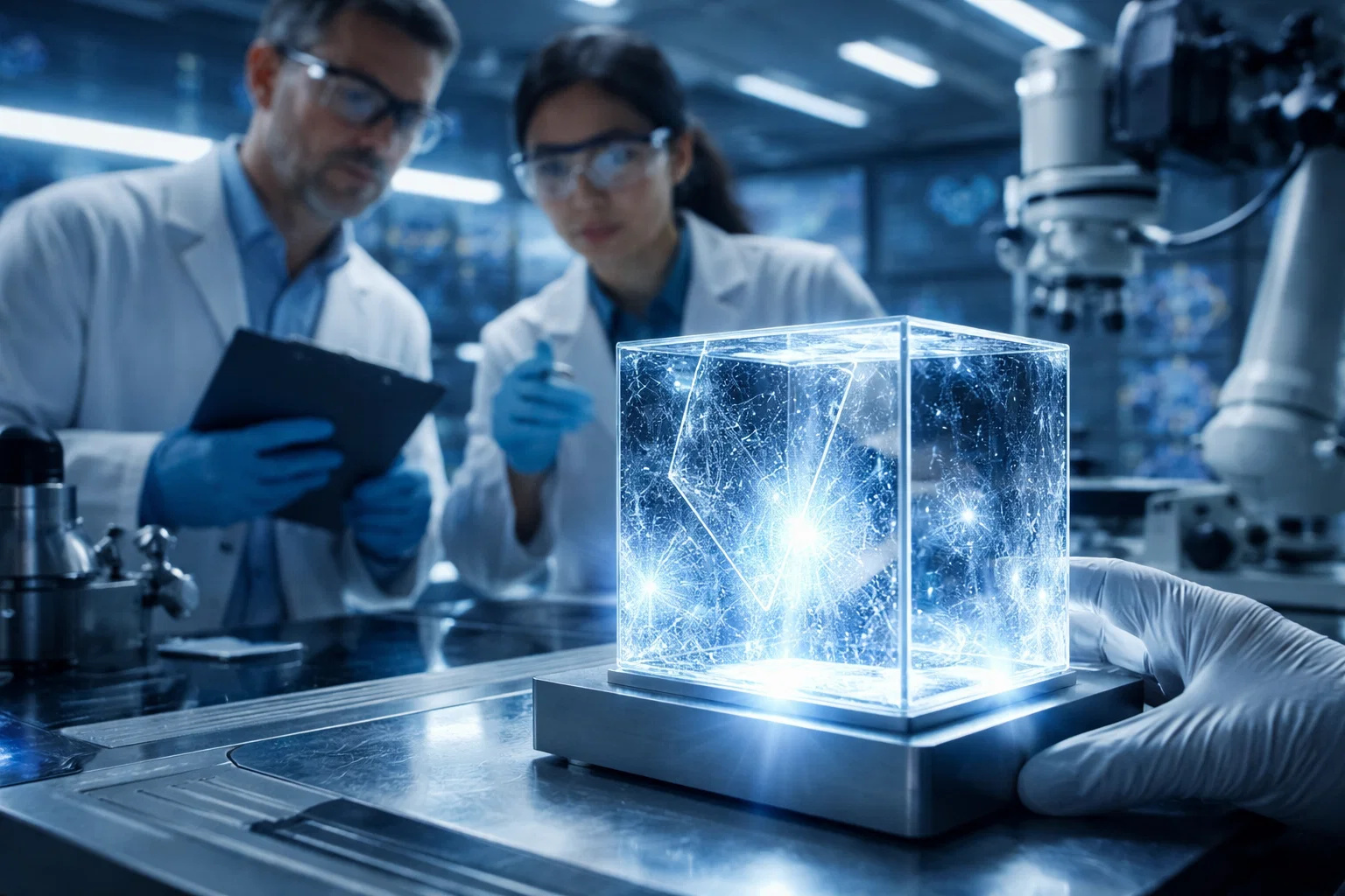 Cientistas dos Estados Unidos simulam o misterioso vidro perfeito, material que desafia décadas de estudos e pode abrir caminho para novas ligas industriais mais resistentes usadas em motores, turbinas e estruturas de engenharia avançada