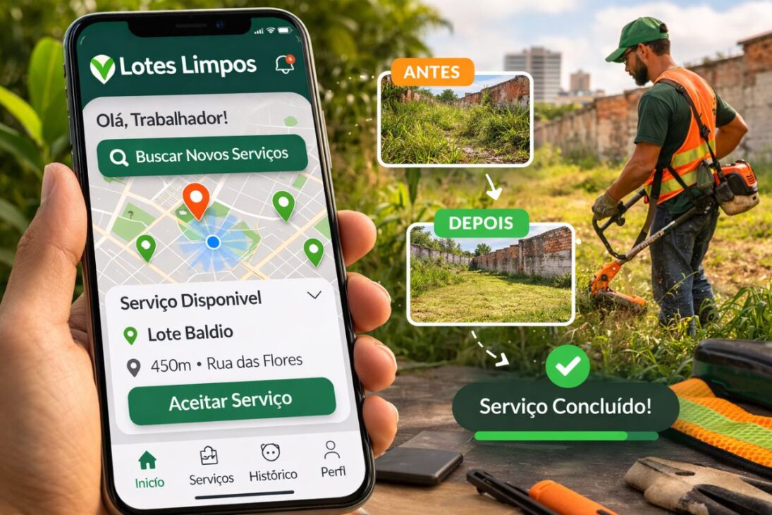 Land cleaning with land cleaning app for vacant lots generates extra income for small workers.