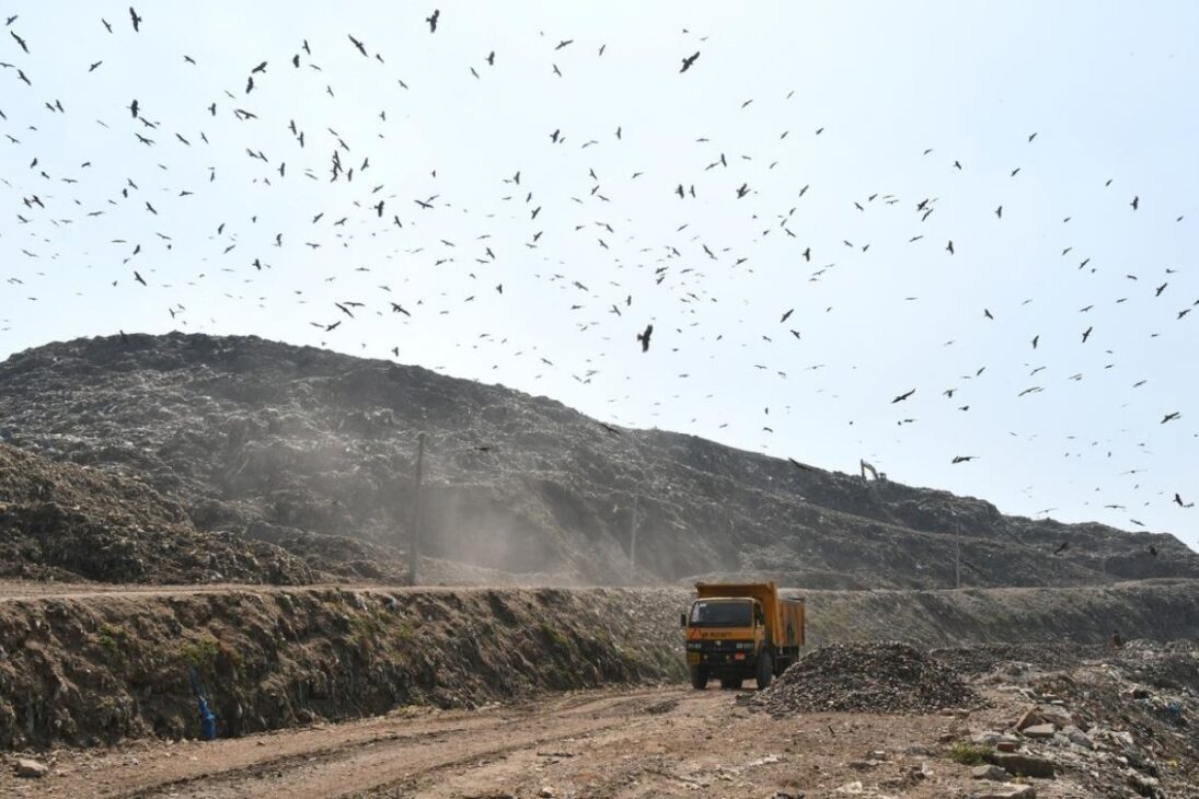 Ghazipur landfill became a symbol of waste and refuse in New Delhi, forming a mountain of waste that exposes the urban crisis.