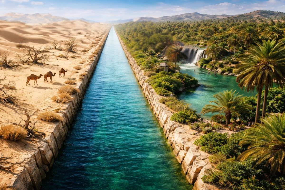 Oásis produtivo mostra como agricultores usam chuva e água para regenerar o deserto com técnicas simples e alta eficiência.