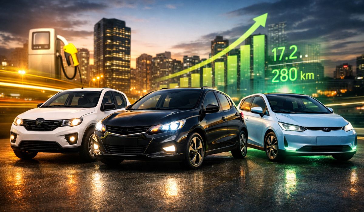 Inmetro divulga tabela com 794 carros e revela quais modelos são mais econômicos no Brasil em 2026, incluindo flex, híbridos e elétricos. (Imagem: Ilustrativo)