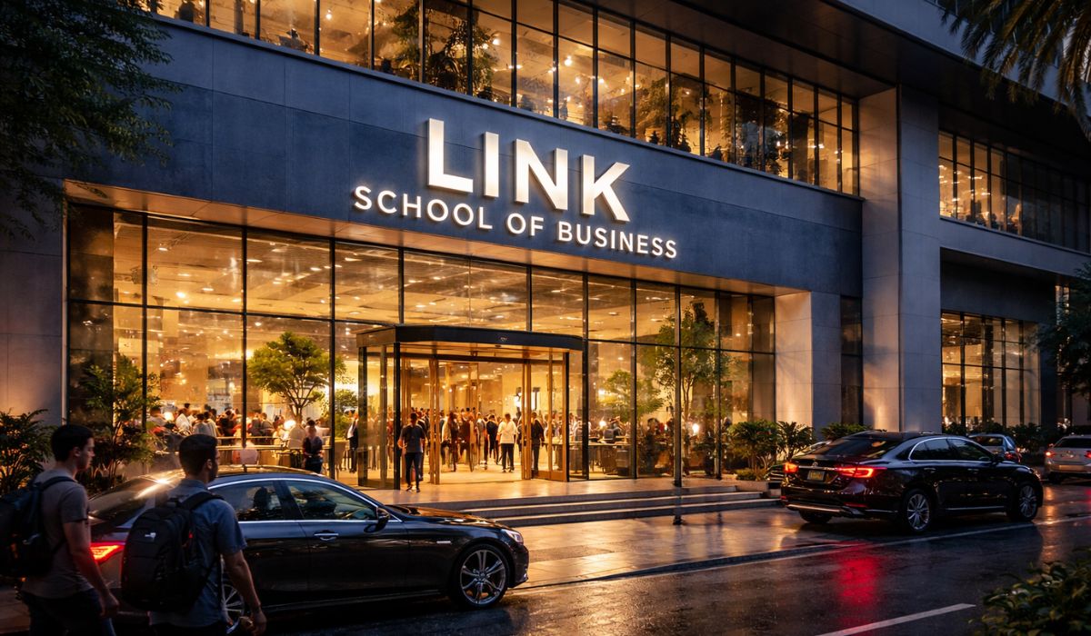 Entenda como funciona a Link School of Business, faculdade de R$ 13,5 mil por mês voltada a startups, networking e elite econômica. (Imagem: Ilustração)
