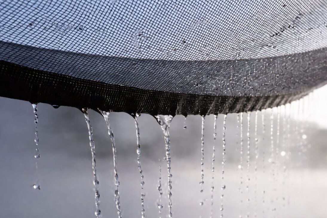 Atmospheric water turns into dew through condensation in a simple collector and can yield drinkable water without energy.