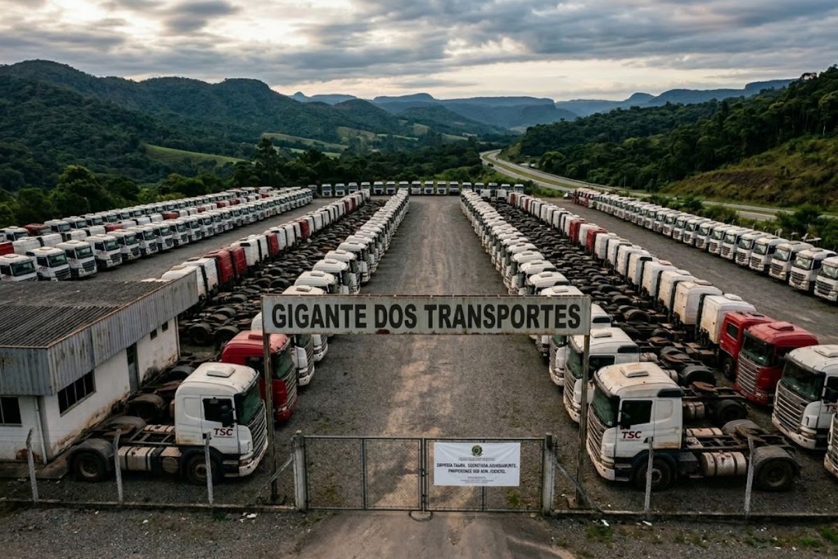 Falência de gigante do transporte expõe recuperação judicial fracassada, atinge credores e trabalhadores e revela colapso financeiro em Santa Catarina.