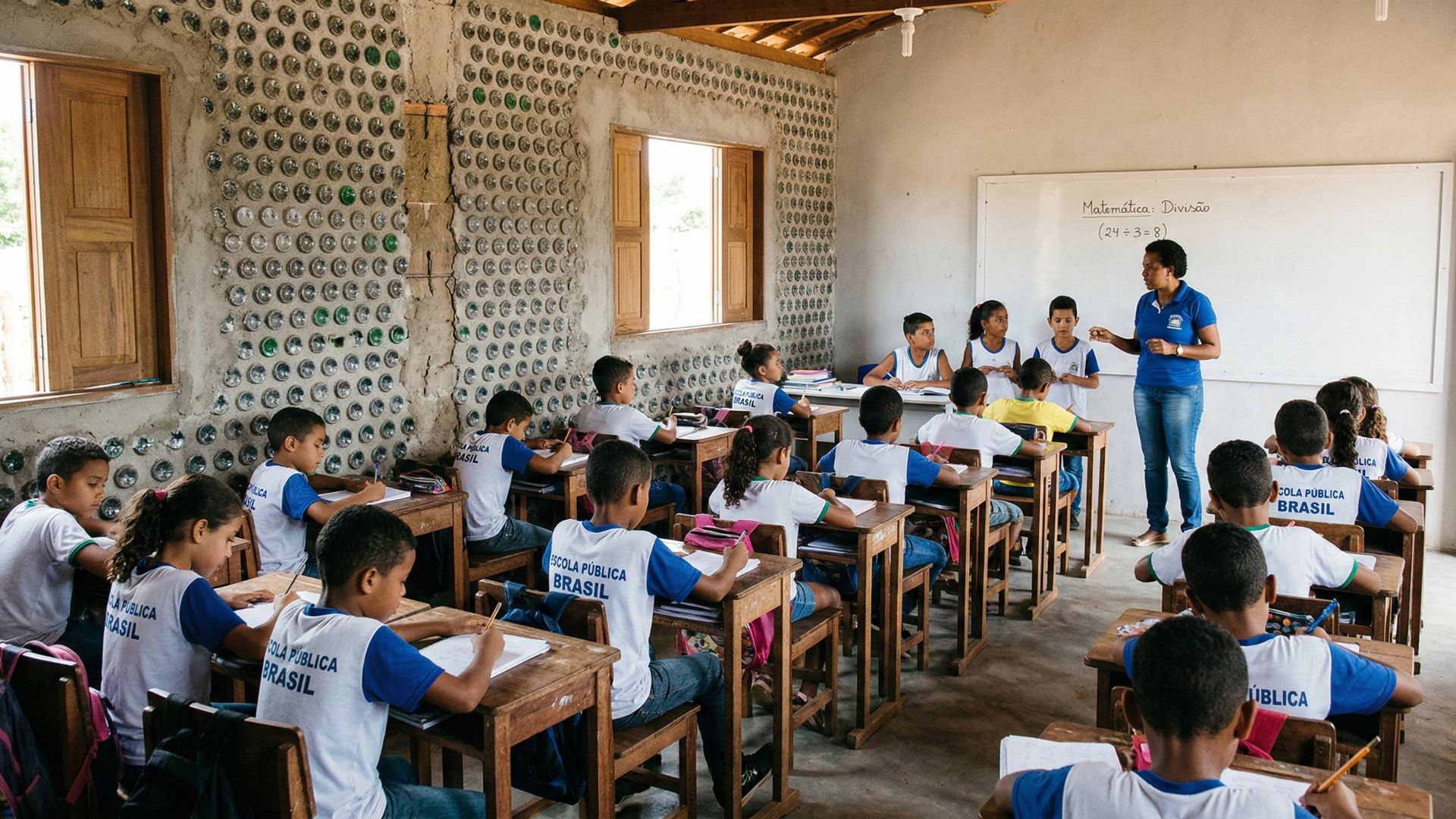 ONG transforma garrafas plásticas em salas de aula na Guatemala e já construiu 392 espaços usando eco-bricks e mutirão comunitário.
