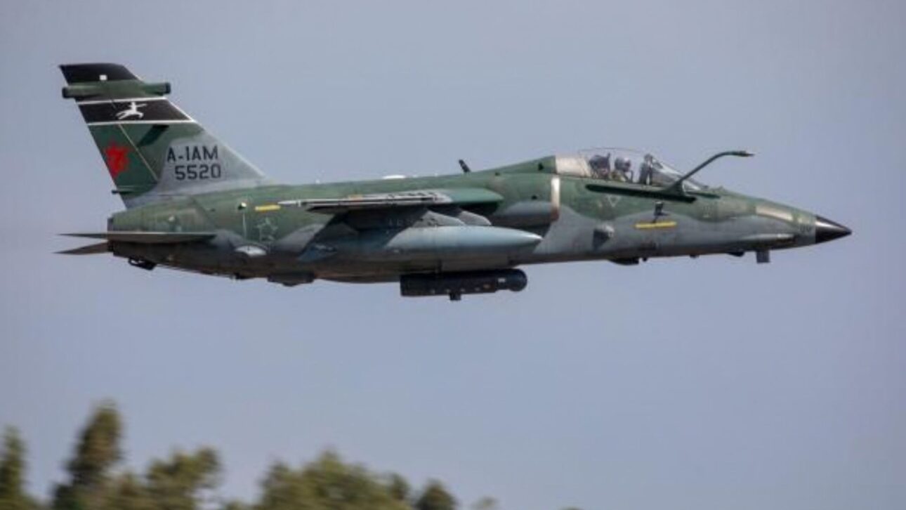 More than 300 military personnel participate in an exercise at the Santa Maria Air Base with drones, FAB fighters, armored vehicles, and multidomain warfare simulation.