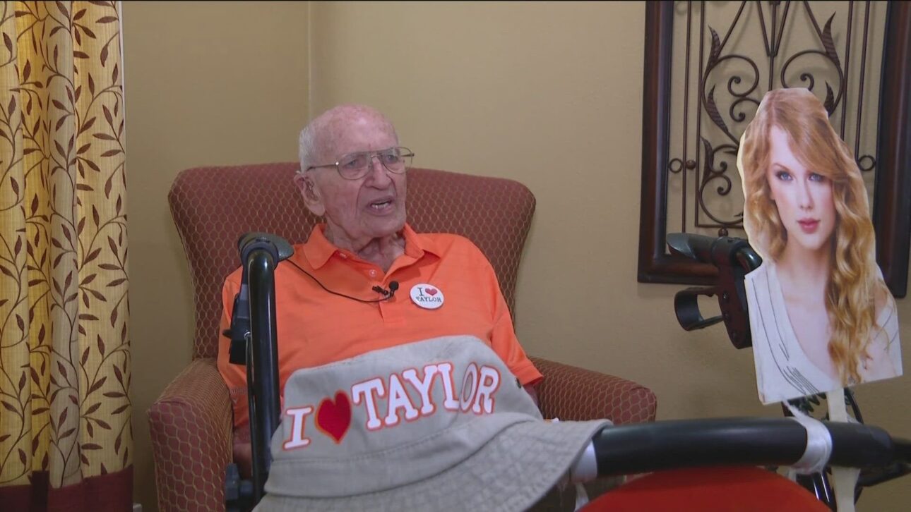 95-Year-Old Man Creates Taylor Swift Fan Club at Nursing Home in the USA, Gathers Elderly to Listen to Music and Receives Support from Fans of the Singer.