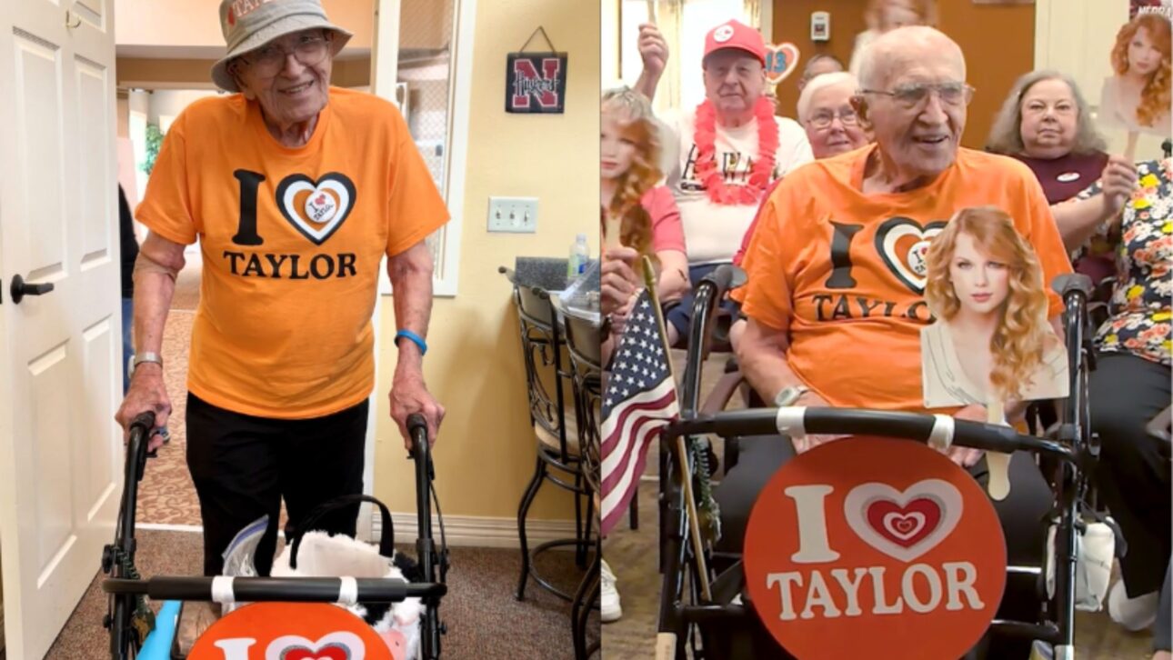 95-Year-Old Man Creates Taylor Swift Fan Club at Nursing Home in the USA, Gathers Elderly to Listen to Music and Receives Support from Fans of the Singer.