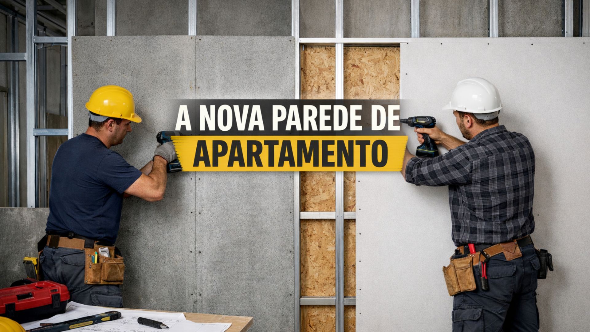 Novos sistemas substituem o drywall em apartamentos: placas cimentícias, gesso de alta densidade, OSB e steel frame mudam as paredes internas.