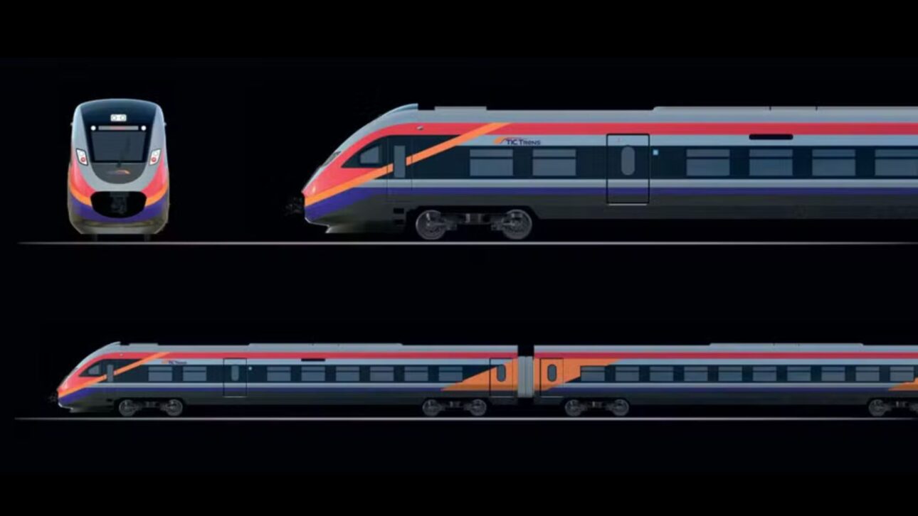 The Intercity Train (TIC) bets on a design with an elongated front, aerodynamic lines, and a unique visual identity for the North Axis of the project. — Photo: TIC Trains