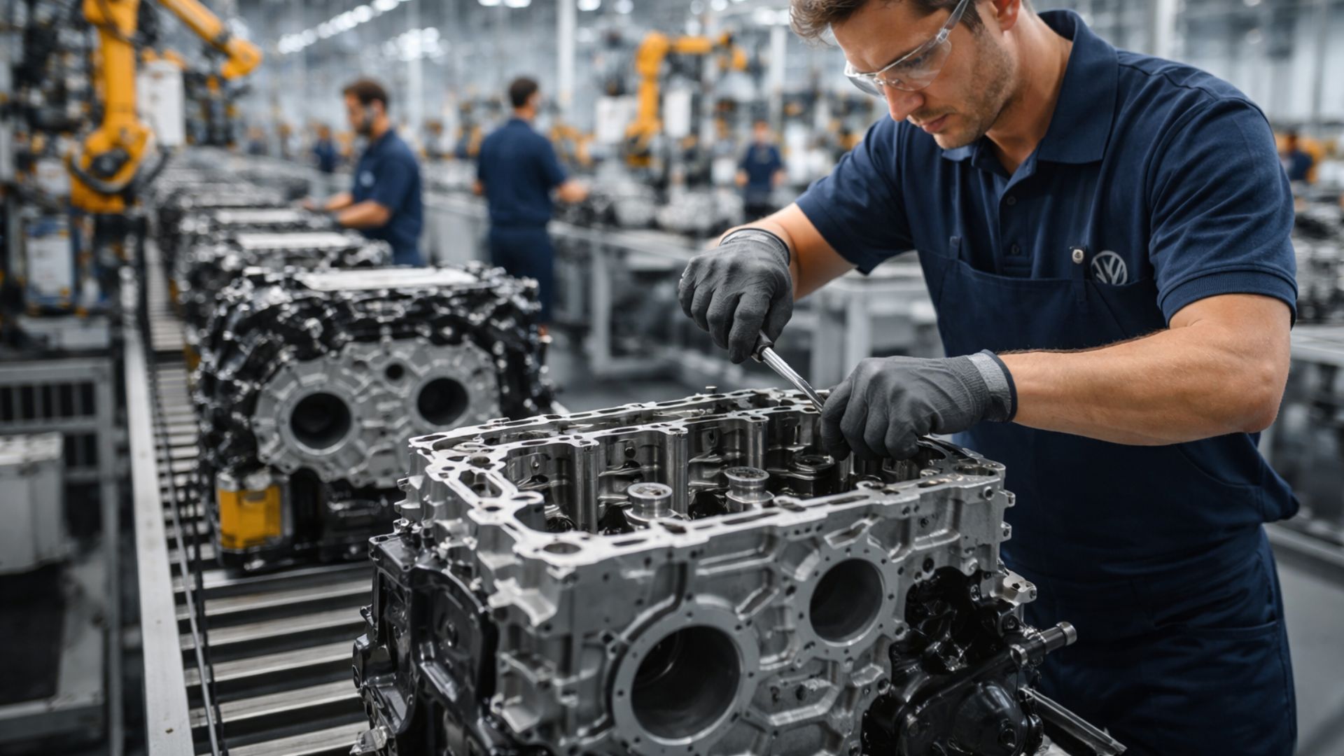 Fábrica da Volkswagen em São Carlos produz um motor a cada 33 segundos e usa mais de 150 verificações para manter índice mínimo de falhas.