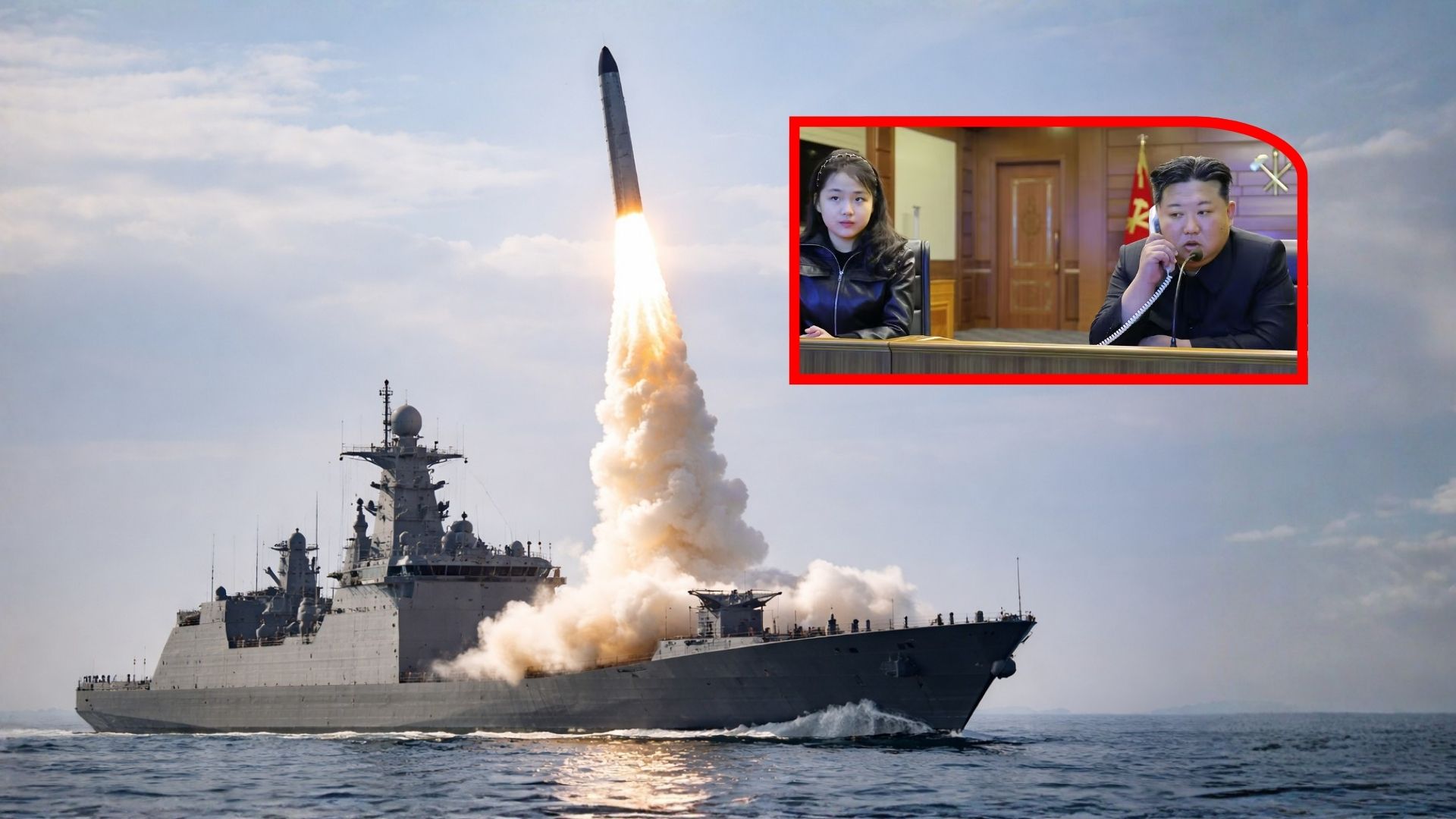 Coreia do Norte realiza novo teste de míssil de longo alcance enquanto Kim Jong-un leva a filha para assistir ao lançamento militar.